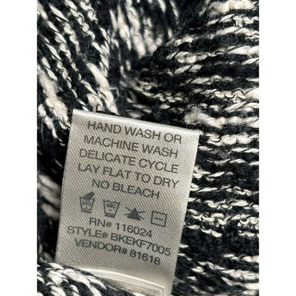 BKE Buckle Sweater Womens Size L Shrug Open Front Black Grey Hi Low Long Sleeve - Picture 5 of 6